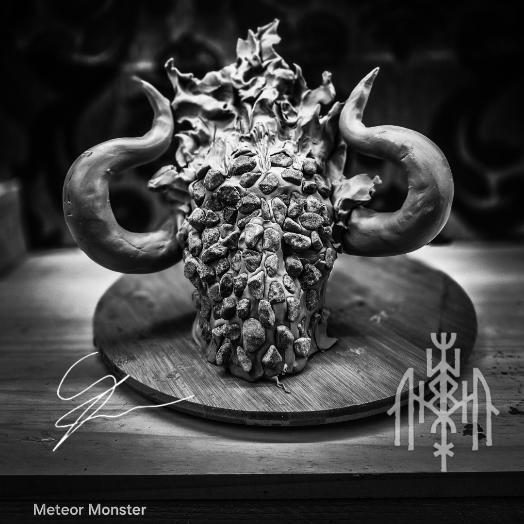 Surtur the fire giant of muspelheim Sculpture photo