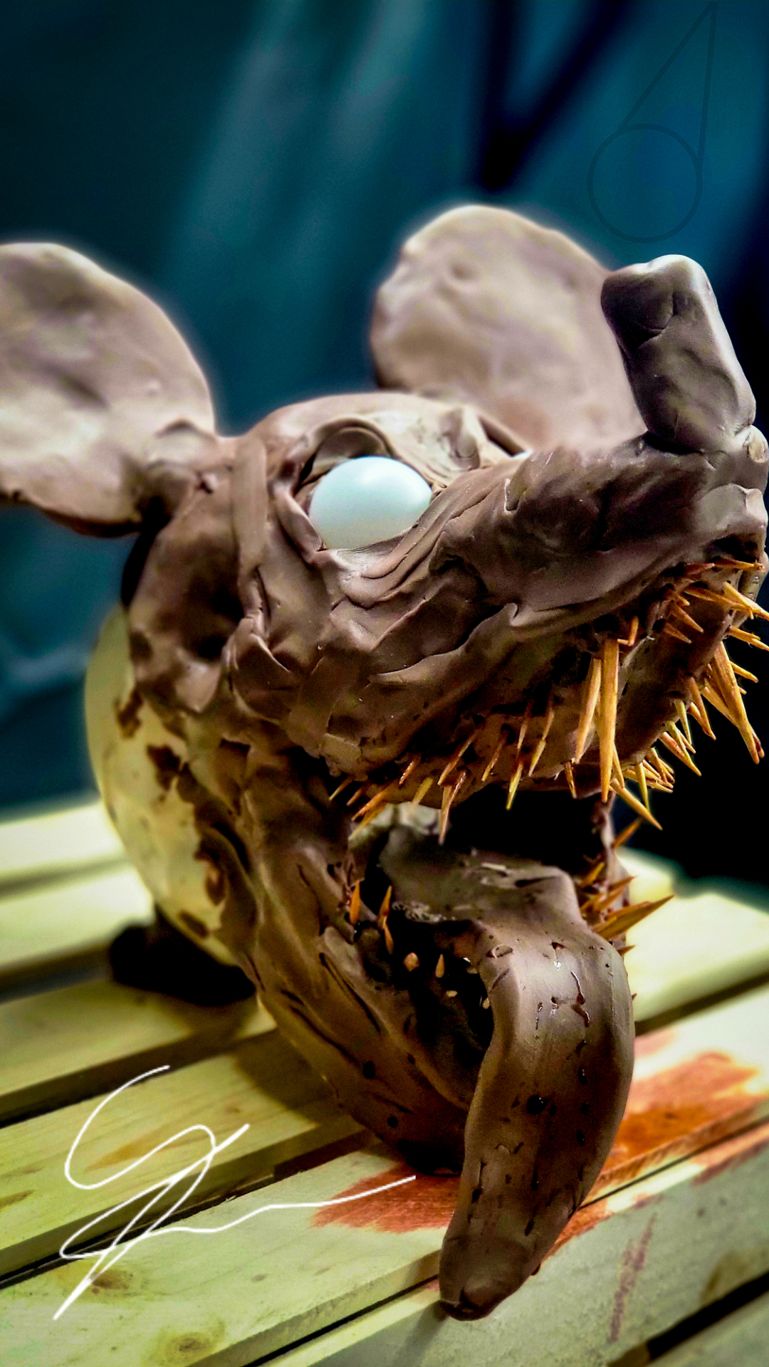 Mickey Mouse Monster Sculpture photo