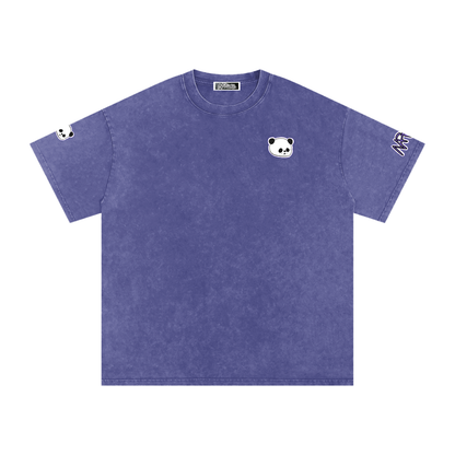 NapTime Dumpling The Sleeping Panda Snow Washed Oversized Cotton T-Shirt