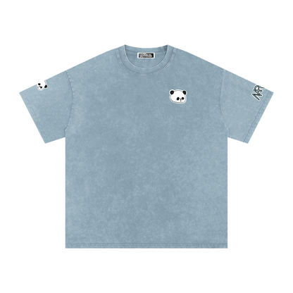 NapTime Dumpling The Sleeping Panda Snow Washed Oversized Cotton T-Shirt