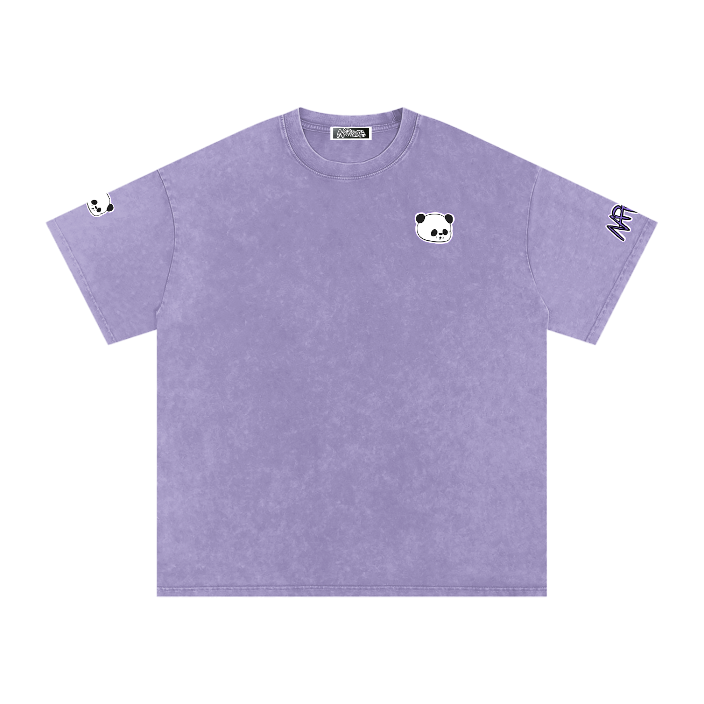 NapTime Dumpling The Sleeping Panda Snow Washed Oversized Cotton T-Shirt
