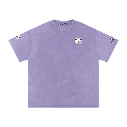 NapTime Dumpling The Sleeping Panda Snow Washed Oversized Cotton T-Shirt