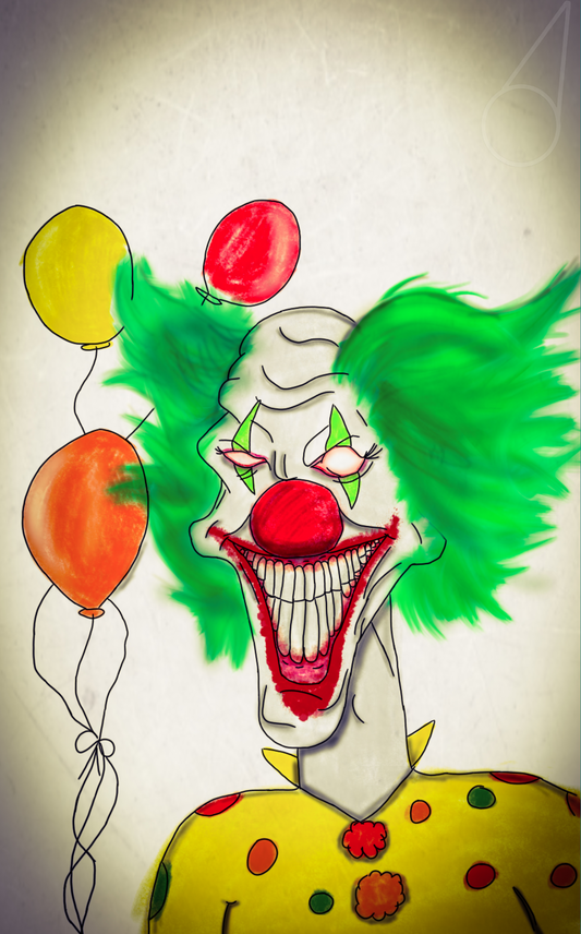 Jitters The Clown digital art