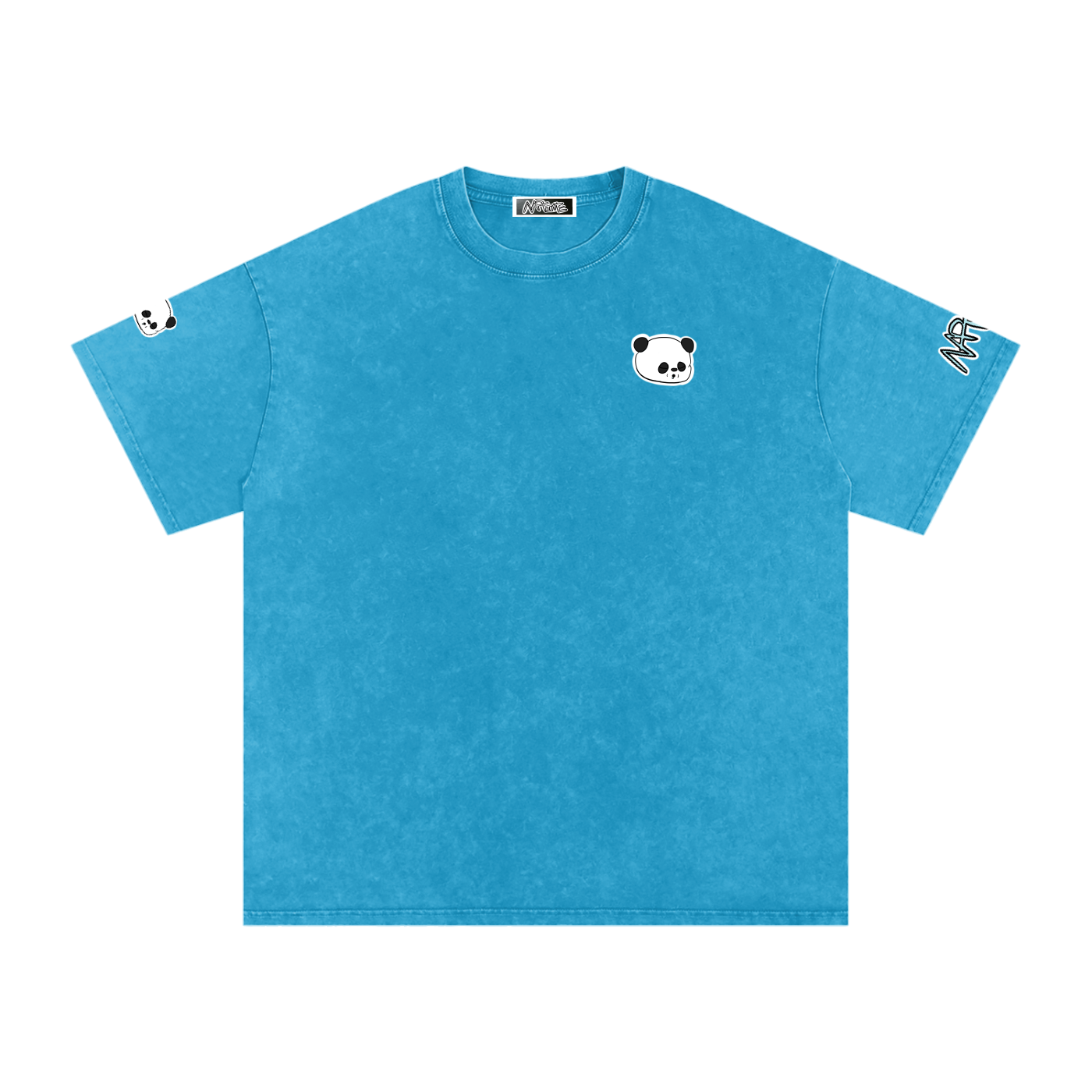 NapTime Dumpling The Sleeping Panda Snow Washed Oversized Cotton T-Shirt