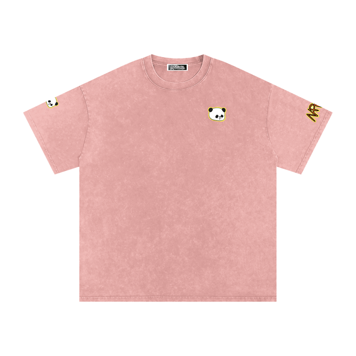 NapTime Dumpling The Sleeping Panda Snow Washed Oversized Cotton T-Shirt