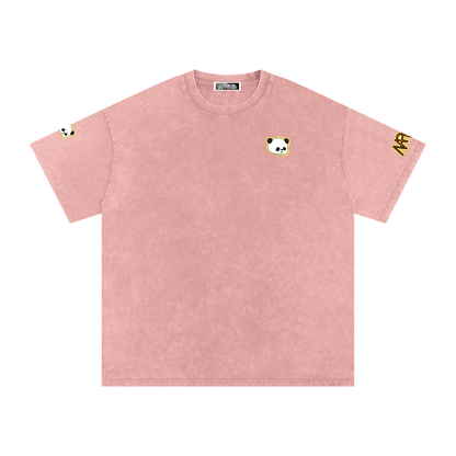 NapTime Dumpling The Sleeping Panda Snow Washed Oversized Cotton T-Shirt