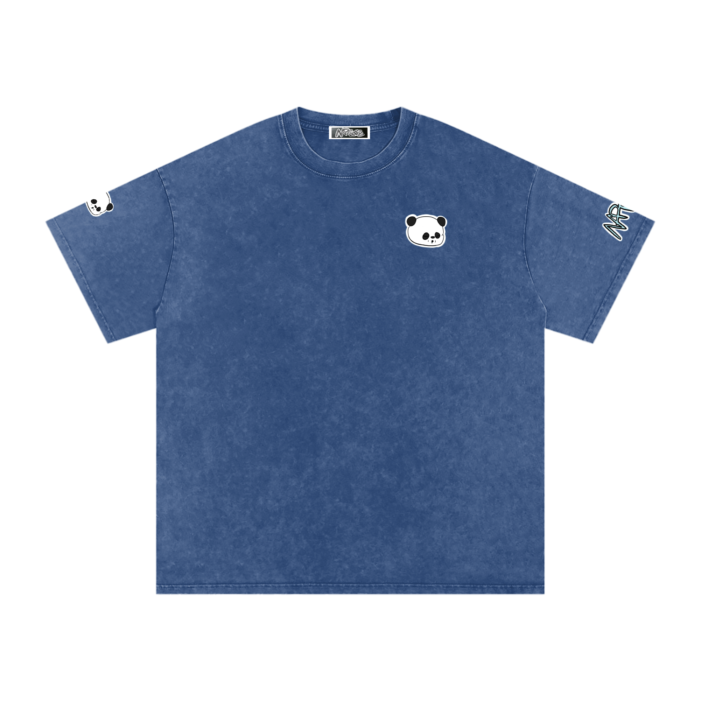 NapTime Dumpling The Sleeping Panda Snow Washed Oversized Cotton T-Shirt