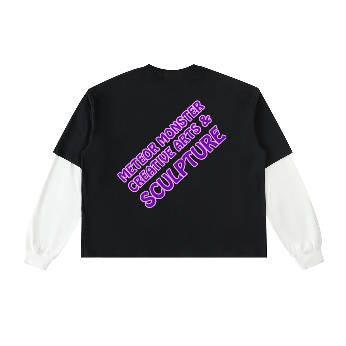 MMCAS Cody Comet Expressive Premium Layered Contrast Sleeve Cotton T-Shirt