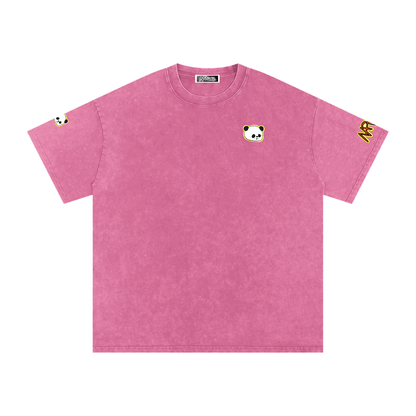 NapTime Dumpling The Sleeping Panda Snow Washed Oversized Cotton T-Shirt